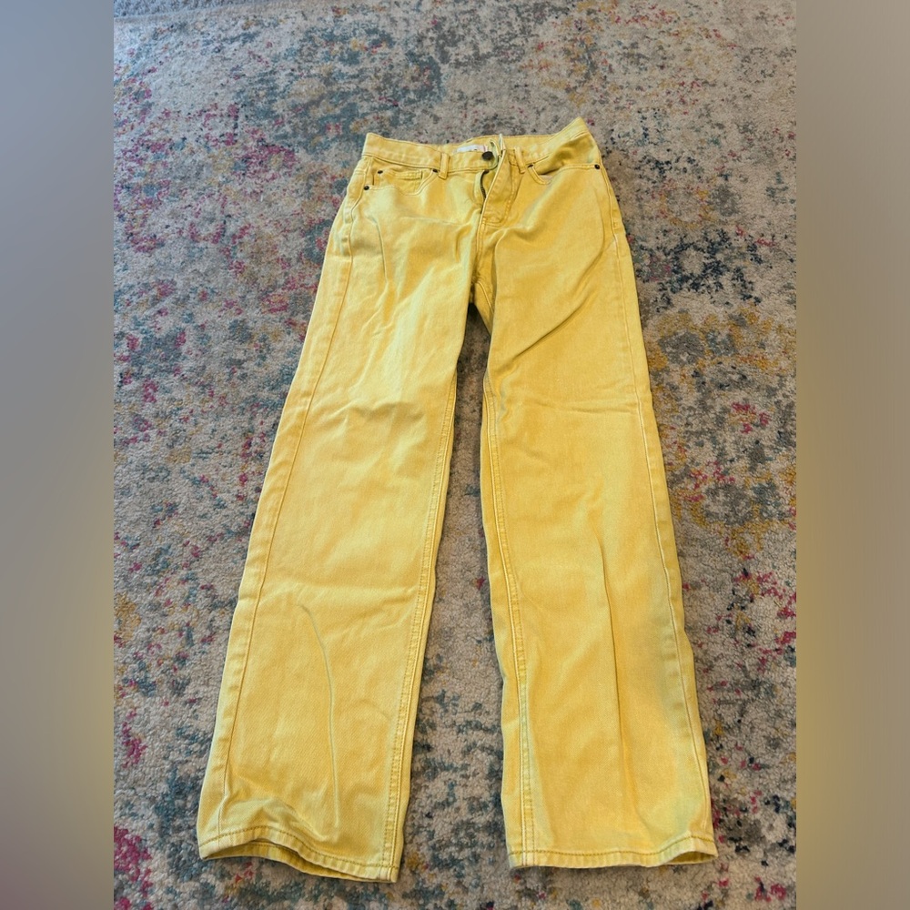 yellow cowboy urban outfitter jeans size 26 used lightly